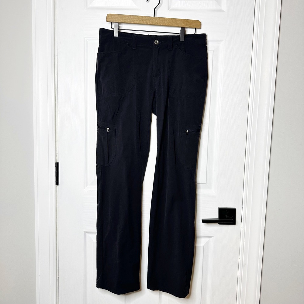 Patagonia Tribune Hiking Pants Womens 8 Black Straight Leg Cargo 32" Inseam